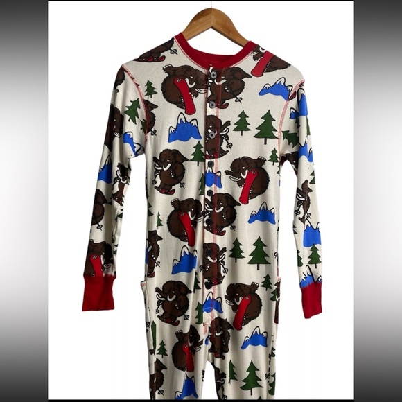 LAZY ONE Women Mammoth Mountain Long John XXS Sleepwear Pajama Flap Butt Cotton - Picture 3 of 7